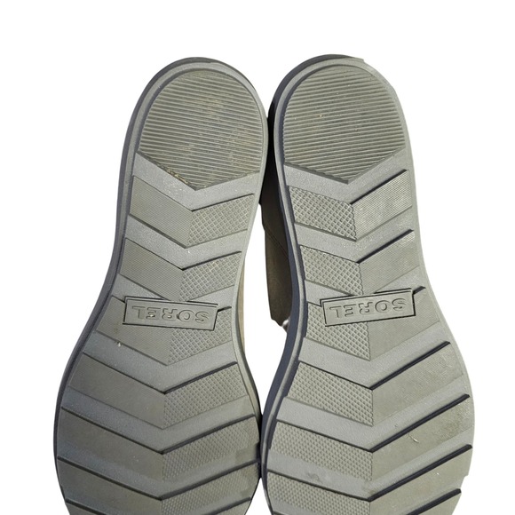 Sorel Evie II Zip Leather Booties Quarry Gray Women's Size 8.5 Hidden Wedge - Picture 10 of 13